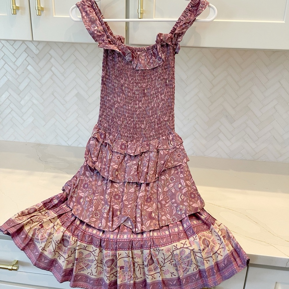 Floral Smocked Tiered Dress with Ruffle Straps